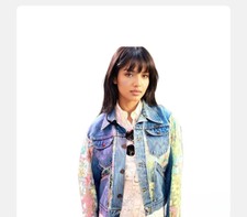 Vtg Wrangler 70's Floral Denim Jacket Floral Embroidered Jean Jacket M