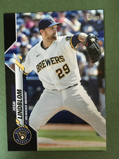 2020 Topps Update #U-41 Josh Lindblom Black Parallel 3/69 Milwaukee Brewers