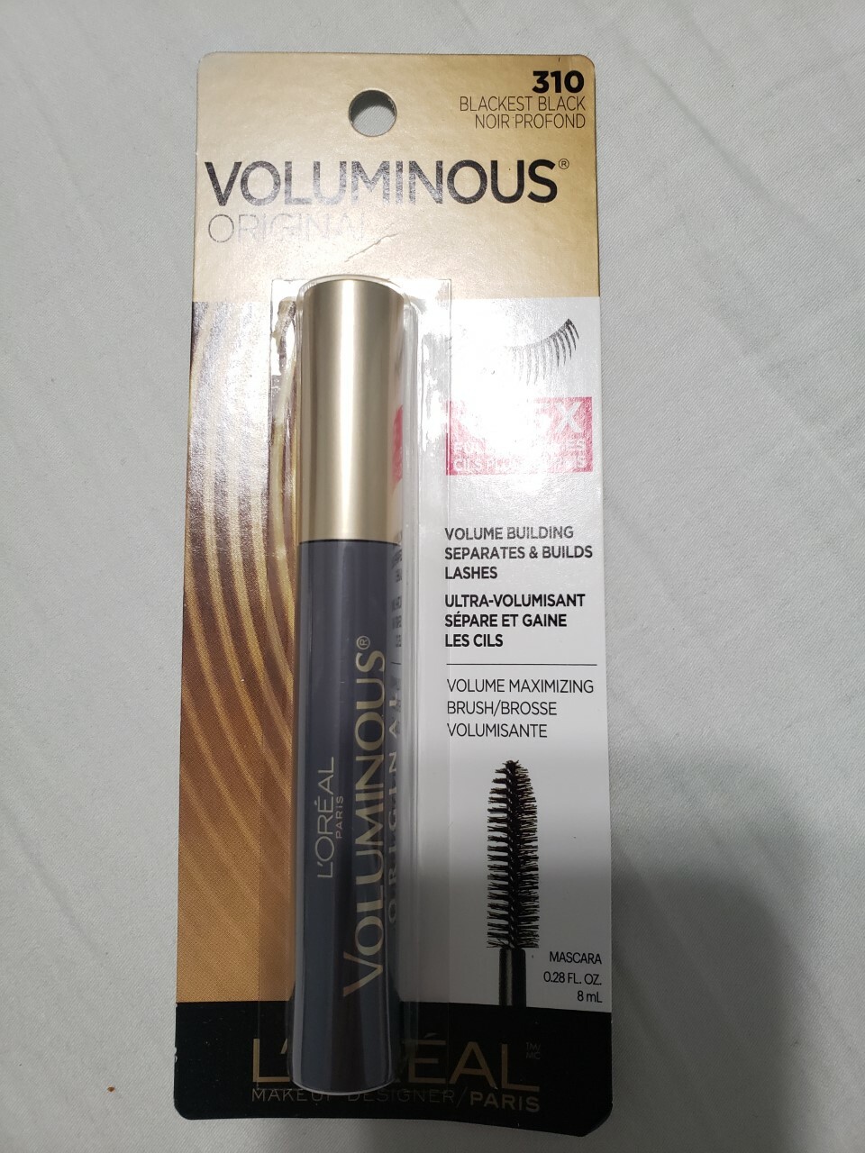 Loreal+Voluminous+Curved+Brush+Mascara+23340+Black+Noir+Full+Size+8+Ml