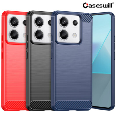 For Xiaomi 13T Redmi 13C Note 13 12S 12 Pro Slim Carbon Fiber TPU Case Cover