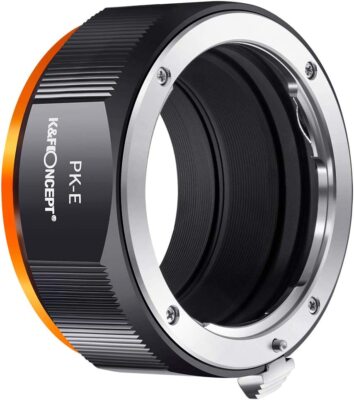 K&F Concept Manual Lens Adapter for Pentax K PK Mount Lens to Sony E NEX Cameras