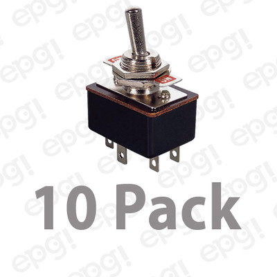 10 PACK - DPDT (ON/ON) STANDARD DUTY TOGGLE SWITCH 4AMP-125V # DP3-10PK
