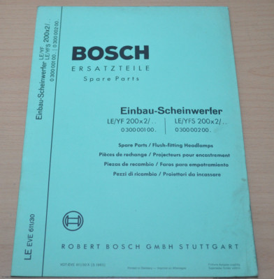 Bosch Einbau Scheinwerfer LEYF 200 x2 LEYFS 200x2  Ersatzteilliste