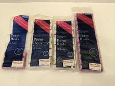 Lot of 39 Hair Perm Rods Professional Curved Natural Rubber Band Closures NIP