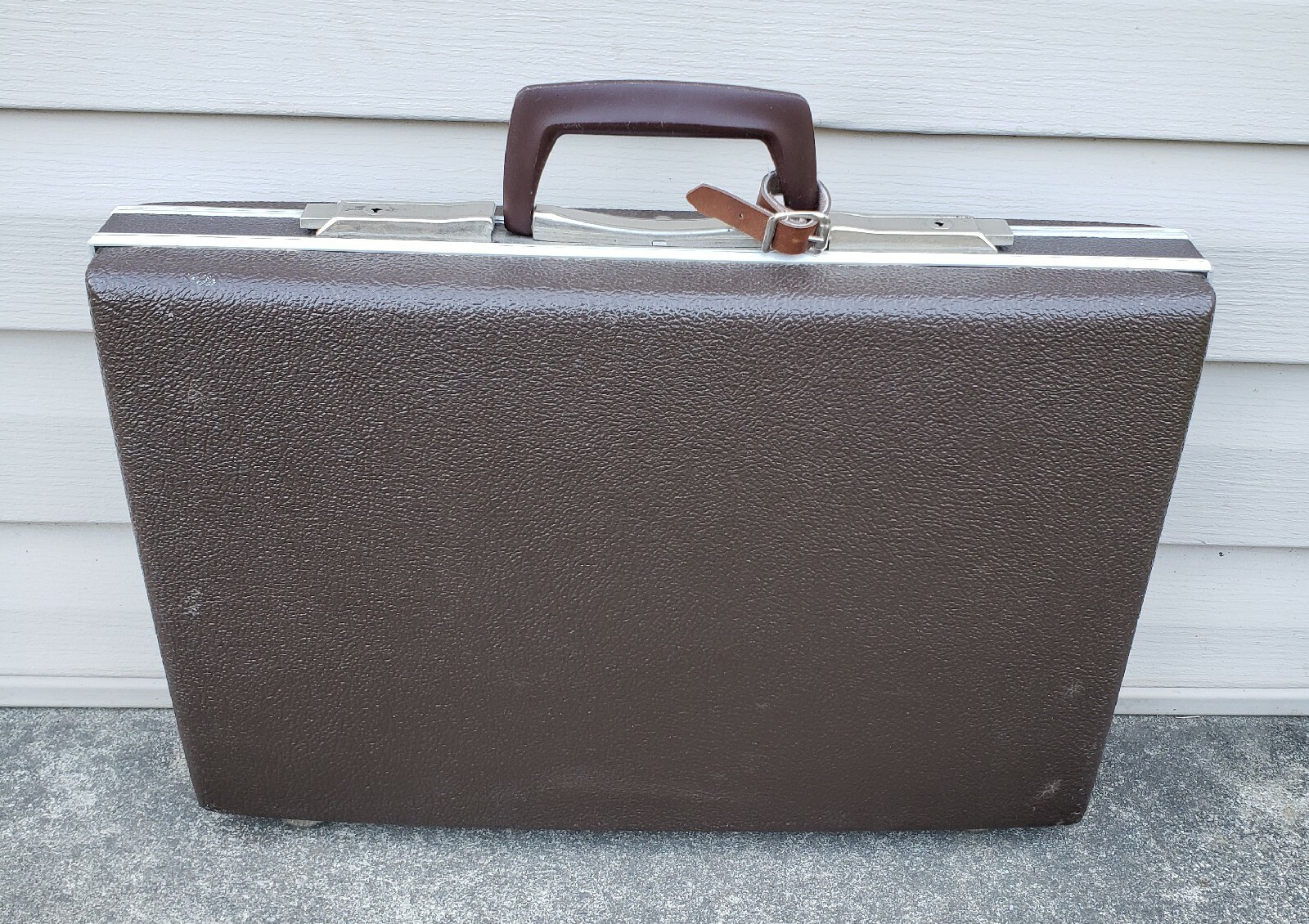Vintage Brown Hard Shell Briefcase w/ KEYS! Attache Carry Case Organizer Combo image 5