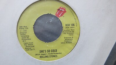 The Rolling Stones She's So Cold 7'' 1980 **EX**