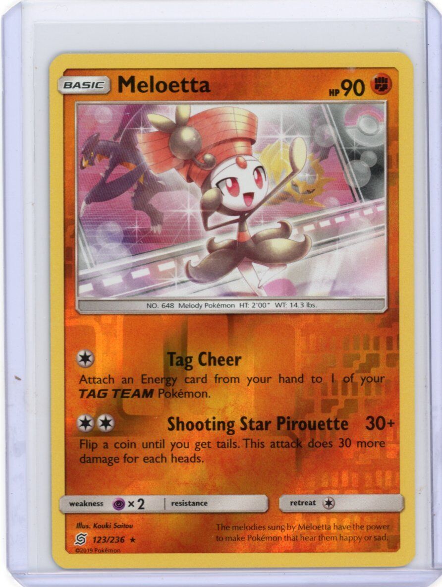 123/236 Meloetta, Rare Reverse Holo Card