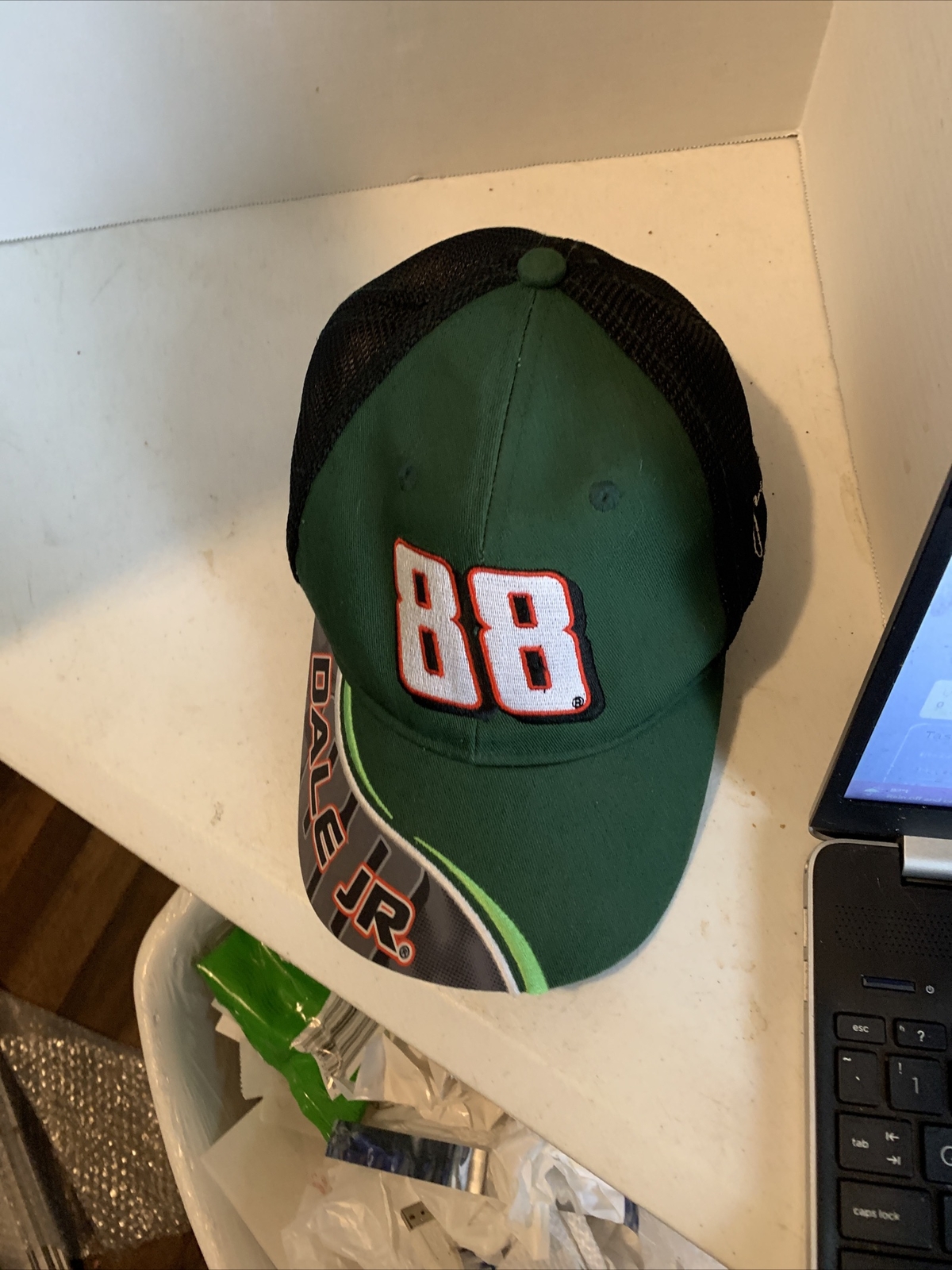 Amp Energy Dale Jr 88 Nascar Green Baseball Cap Hat A… Gem