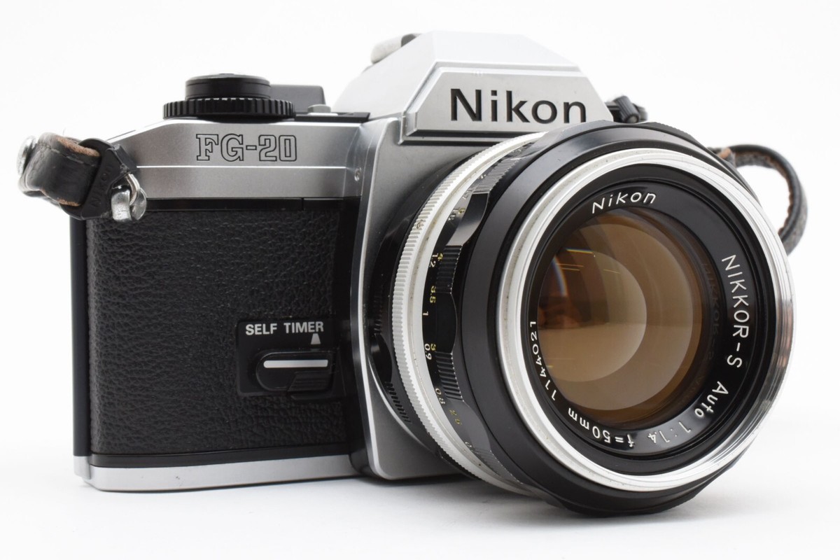 【完動美品】Nikon FG-20,NIKKOR-S auto 50mm 1.4 Complete Nikon Fg-20 Nikkor-S Auto 50Mm 1.4 | eBay