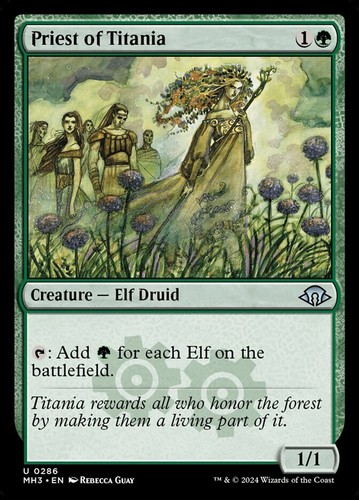 MTG Modern Horizons 3 U Priest of Titania #0286