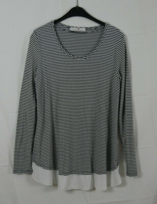 Damen BELLY BUTTON Stretch Shirt Schwarz/Weiß Größe M TOP!  Viskose + Elasthan