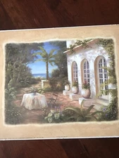 Vivian Flasch 2004 Lithograph Print Sealed Patio Escape II. 8x10