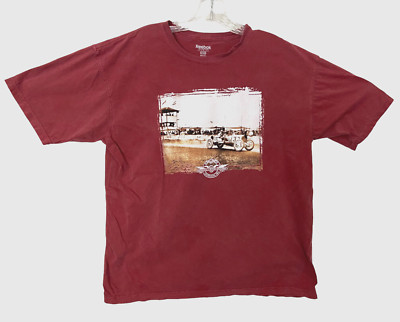Reebok Indianapolis Motor Speedway Centennial Era Burgundy Retro Indy T-shirt L