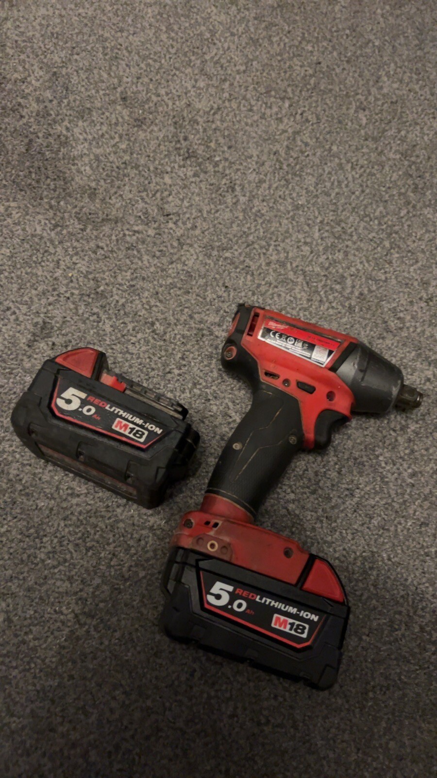 Milwaukee Fuel ONE KEY IMPACT WRENCH M18 ONEFHIWF12 With x2 5ah