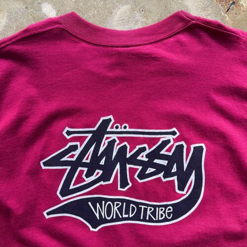 Vintage 80s Stussy T Shirt Mens XL Big League World Tribe Graphic Made In  USA