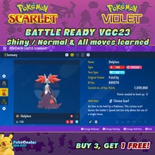 DELPHOX ⚡ POKEMON SCARLET VIOLET ⚡ SHINY/NORMAL ⚡ 6IV BATTLE READY VGC 23 ⚡