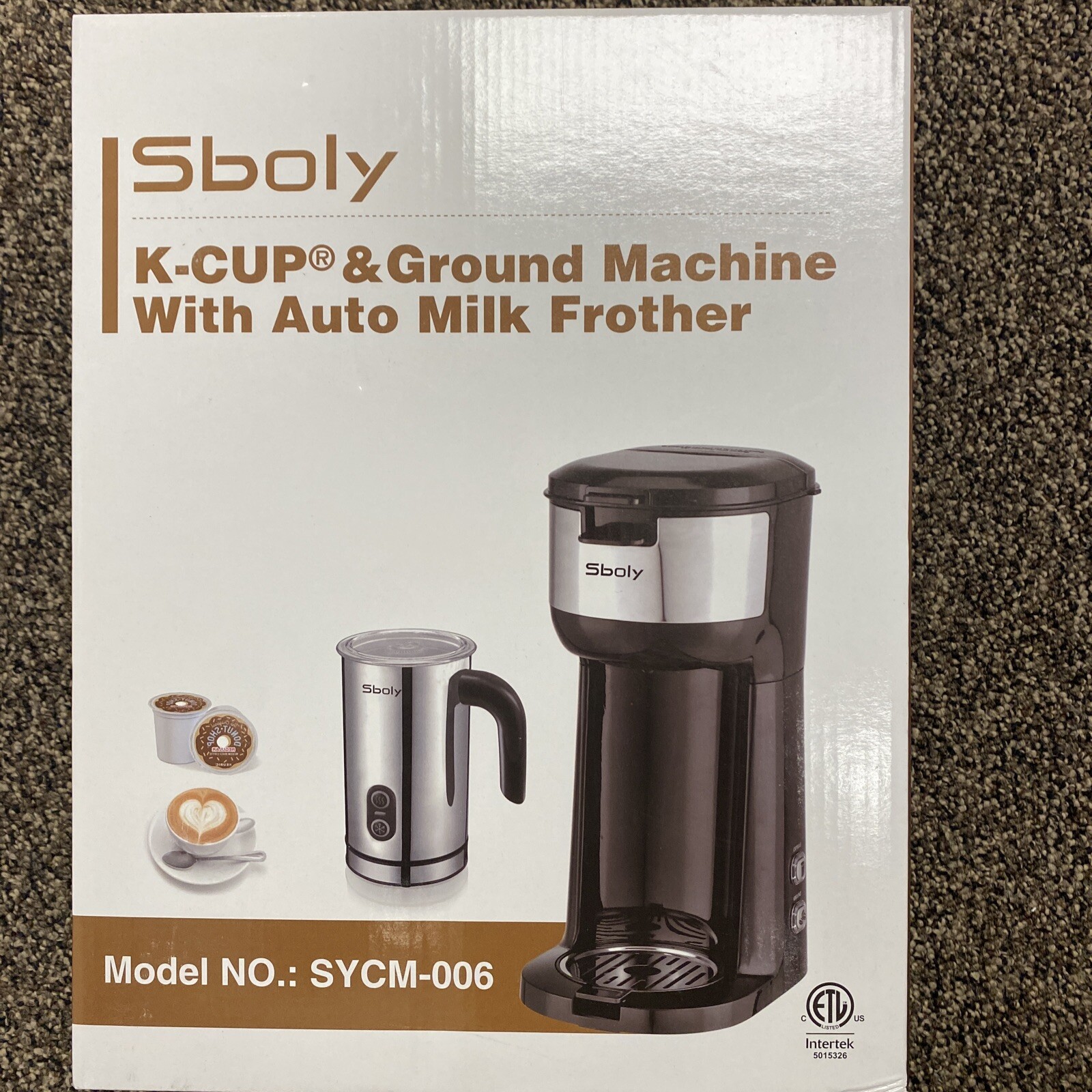 sboly single Serve Coffee Maker with Milk Frother Combo, Compact Coffee