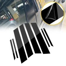 8Pcs Black Pillar Posts For 2012-2015 Honda Civic Window Door Trim Cover Panels