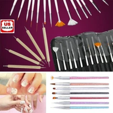 27 pcs Nail Art Gel Design Pen Painting Polish Brush Dotting Drawing Tools Set