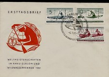 1961 Canoa Kayak Slalom Rapids Championship Germania Est RDT copertina primo giorno FDC