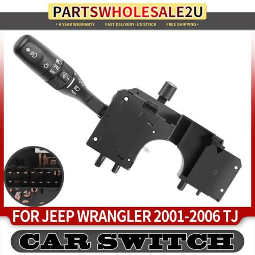 Front Side Turn Signal Switch with Fog Lights for Jeep Wrangler TJ 2001-2006 SUV - Foto 1 di 8