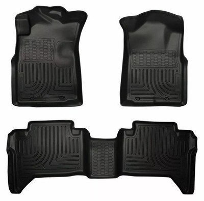 Husky Liners WeatherBeater Black Floor Mats fits 2005-2015 Tacoma Double Cab