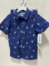 Carters Toddler Boys 2 Piece Short Outfit Size 5 T New Nautical Theme