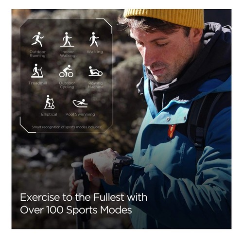 Amazfit T-Rex Pro Smart Watch: Rugged Outdoor GPS Fitness Watch - Grey - Picture 9 of 17