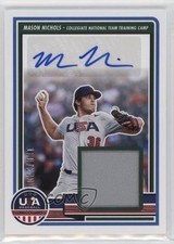 2023 USA Baseball Stars & Stripes Signature Materials Mason Nichols Auto 0nr3