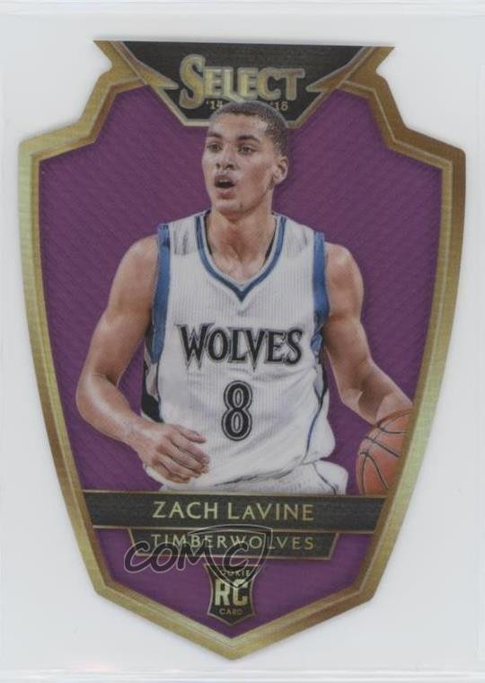 2014 Select Premier Level Purple Die-Cut Prizm 65/99 Zach LaVine Rookie RC 0c6