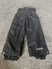 Columbia Snow Ski Pants Boy's XS Black Titanium Omni-Tech Adjustable 4/5 B7