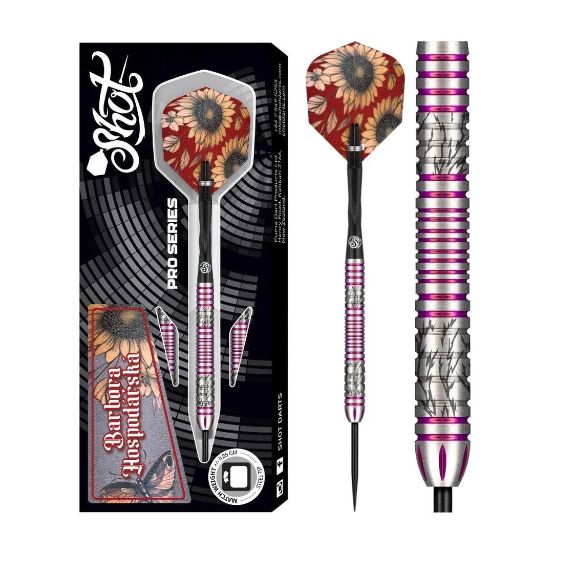 Shot Darts Pro Series Barbora Hospodárská 2.0 90% Tungsten Steel Tip Darts - 23g