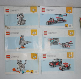 Lot of Lego Creator Manuals 31102 31163 31146 31134 31113 7292 7345 5766