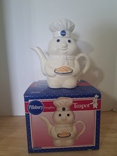 Vintage 1998 Pillsbury Doughboy Ceramic Teapot Read Description