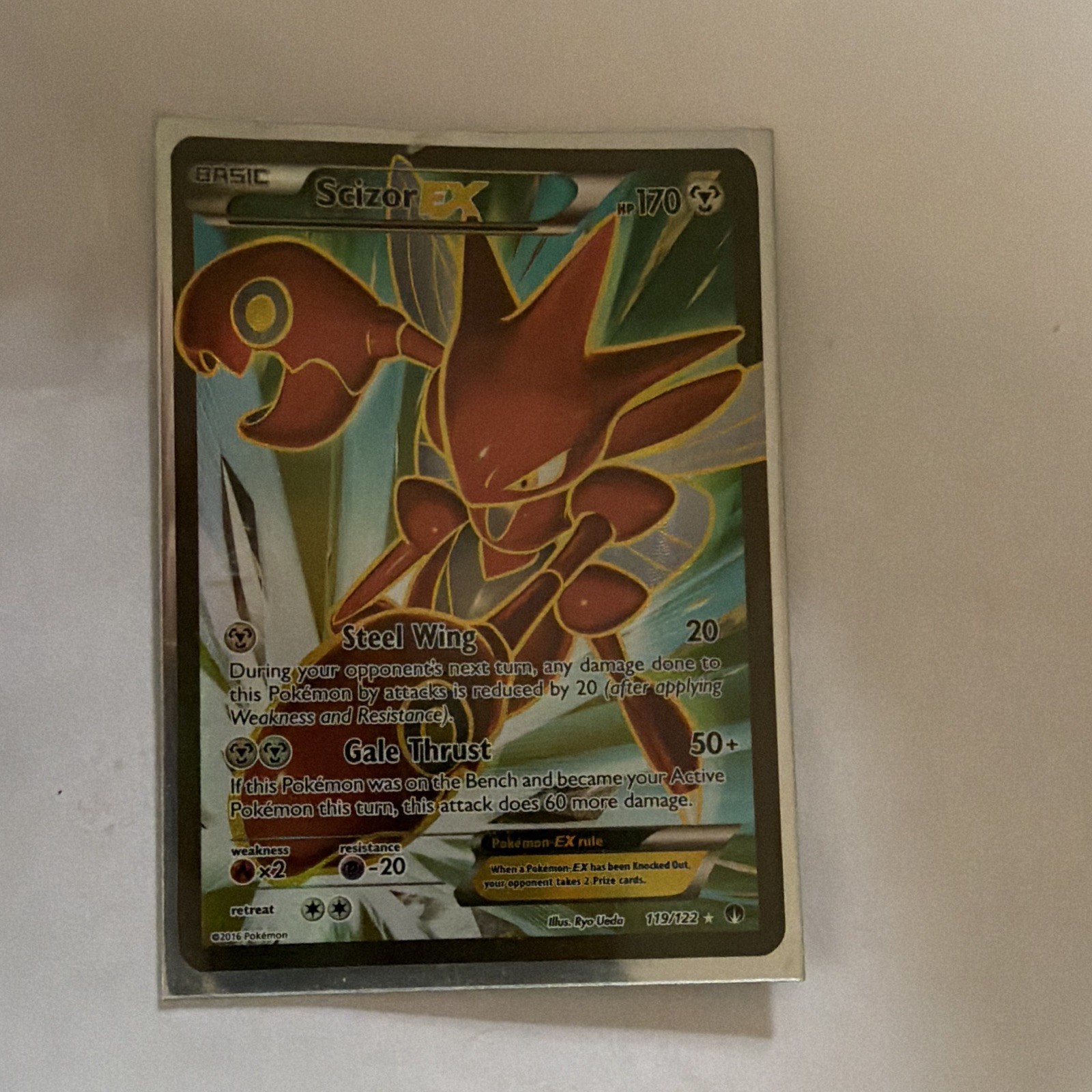 Pokémon TCG Scizor-EX BREAKPoint 119/122 Holo Full Art - MINT CONDITON