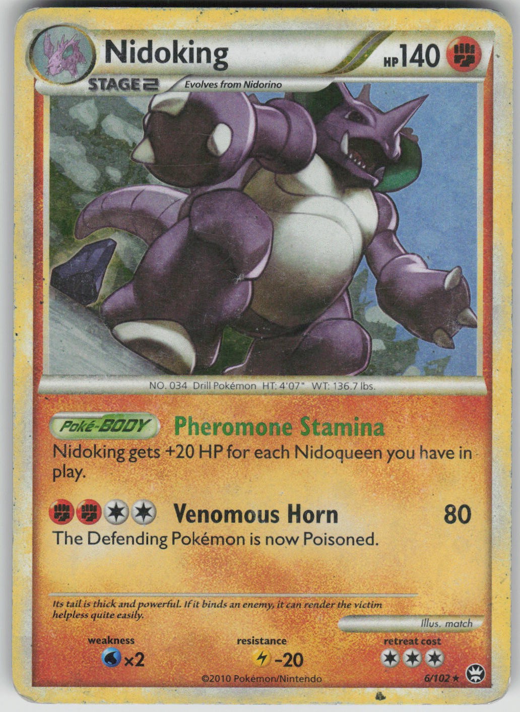 Pokemon TCG Nidoking Holo Rare Triumphant 6/102