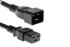 AC Power Cord, C19 to C20, 12 AWG, 15ft Black
