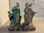 Rare antique Staffordshire figures Elijah And  Widow , 19th c (Lakin And Poole) — photo 1