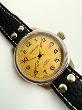 HAMILTON KHAKI PIONEER AUTOMATIC 42MM CREAM CHAMPAGNE DIAL MEN’S WATCH ANTI-MAG