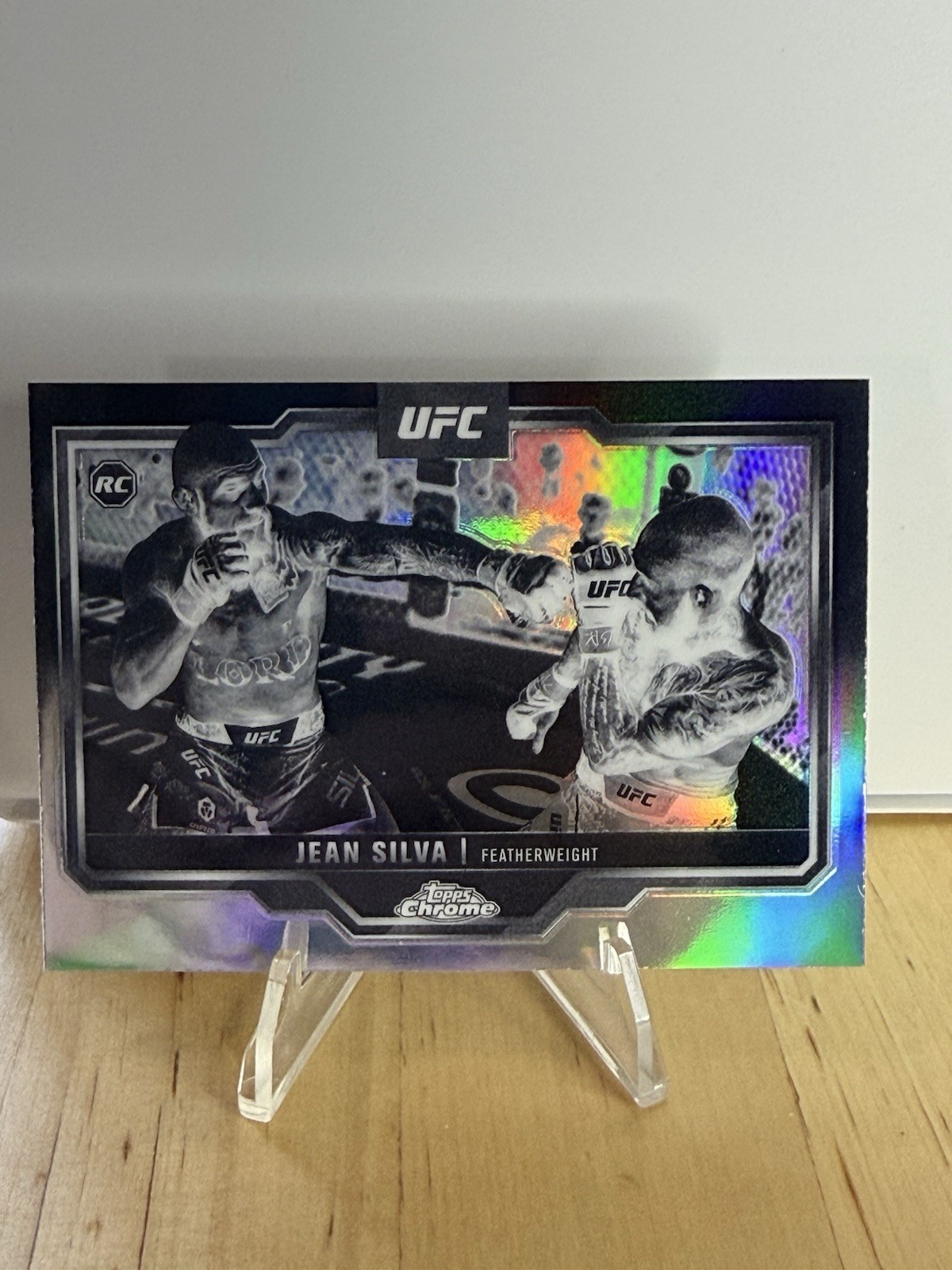 Jean Silva 2025 Topps Chrome UFC #56 RC Negative Refractor