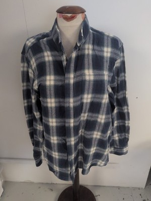 Primark Large Slim Fit blau-weiß kariertes Langarmhemd