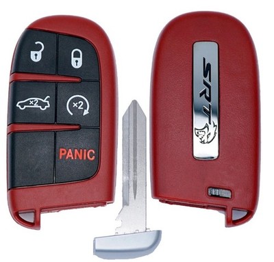 Red SRT Hellcat Smart Keyless Entry  (SHELL ONLY) Dodge Charger Challenger FOB