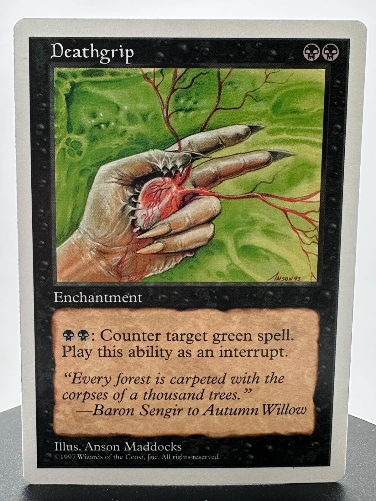 Deathgrip Uncommon Fifth Edition Magic: The Gathering NM/M Anson Maddocks
