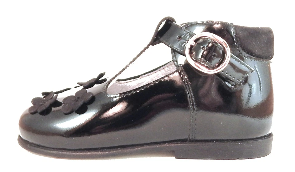 DE OSU - España - Zapatos de vestir de charol negro para bebés niñas - Europeos - Talla 4-6 Foto 4 de 4