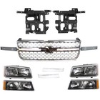 Grille Assembly Kit For 2003-2006 Chevrolet Silverado 2500 HD Silverado 3500