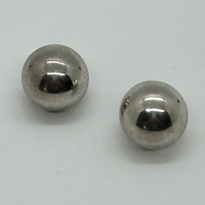Sterling Silber Ohrstecker rund leicht minimalistisch Buttin klassisch 18 mm