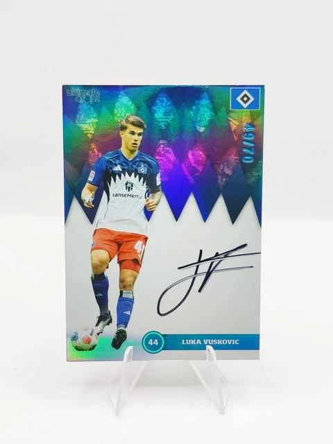 2025 Ultimate Dropz NUR DER HSV Luka Vuskovic On-Card-Autogramm /70 HSV Rookie