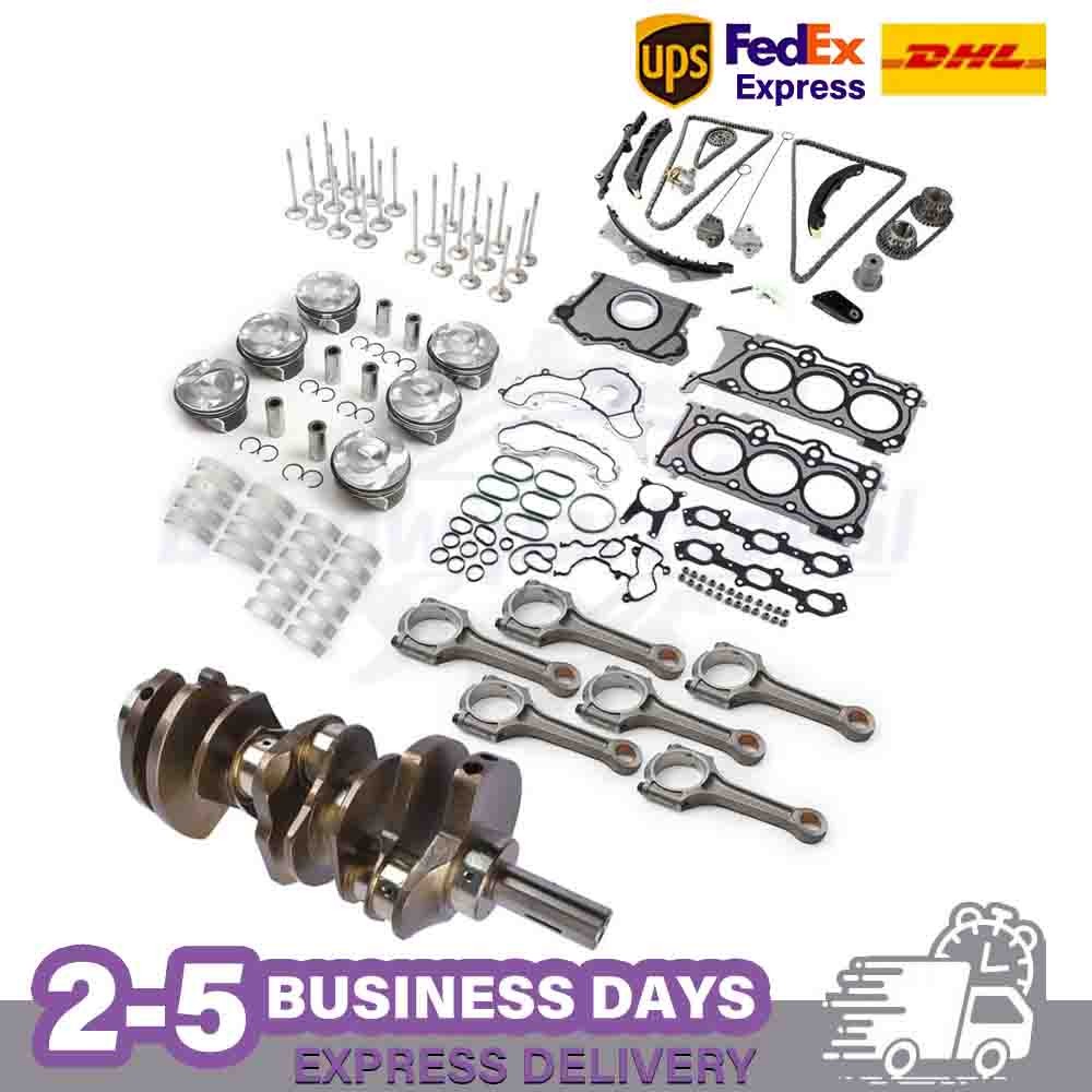 3.0T Engine Crankshaft Rods Pistons Gasket Bearing Valve Timing Kit For Maserati