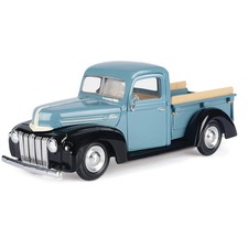 1942-47 Ford Jailbar Pickup Blue Black 124 Diecast Model By Motormax 79388