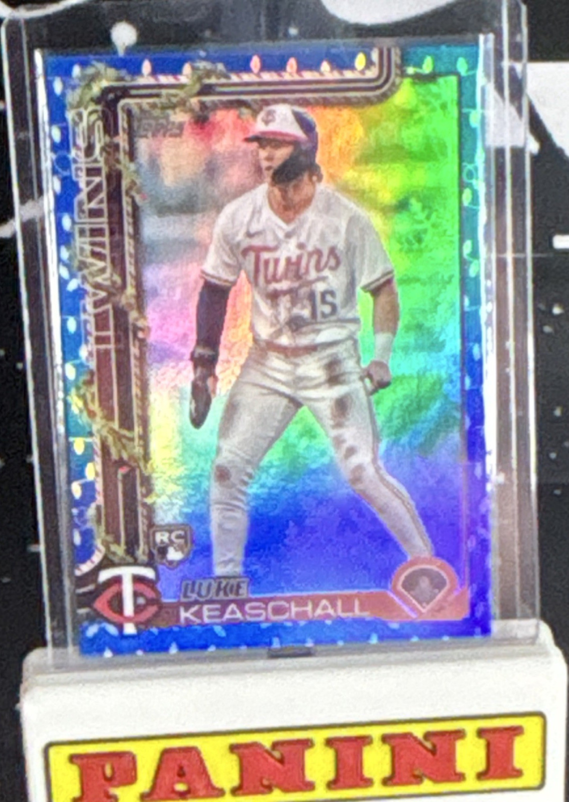 Topps 2025 Holiday Luke Keaschall Rookie H189 Light Blue Border Minnesota Twins